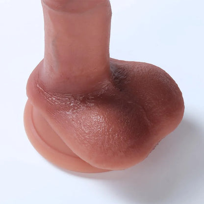 5-Inch Realistic Silicone Beginner Dildo with Suction Cup - 4-Inch Insertable Length