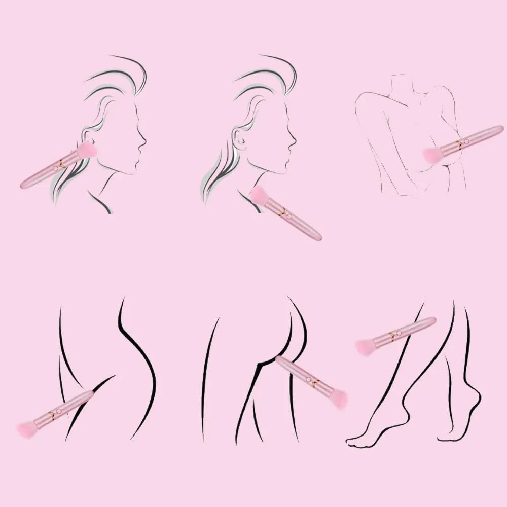 Discreet Lipstick Vibrator: 2-in-1 Makeup Brush & G-Spot Clitoral Stimulator for Women