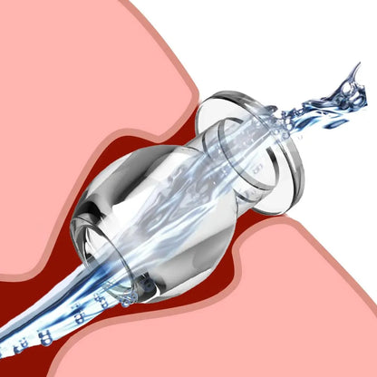 Clear Hollow Anal Plug and Enema Douche - Versatile Anal and Vaginal Dilator