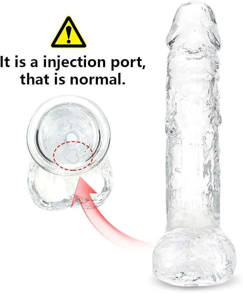 Realistic Clear Suction Cup Dildo Set - 3 Sizes for Anal and Vaginal Pleasure