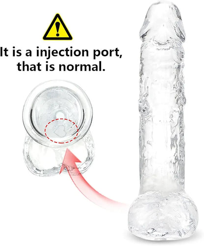 Realistic Clear Suction Cup Dildo Set - 3 Sizes for Anal and Vaginal Pleasure