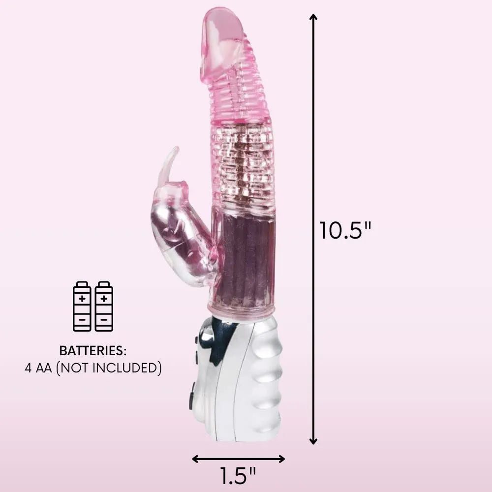 Premium Dual-Motor Rotating Rabbit Vibrator with Bead Stimulation and G-Spot Massager