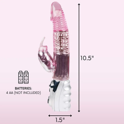 Premium Dual-Motor Rotating Rabbit Vibrator with Bead Stimulation and G-Spot Massager