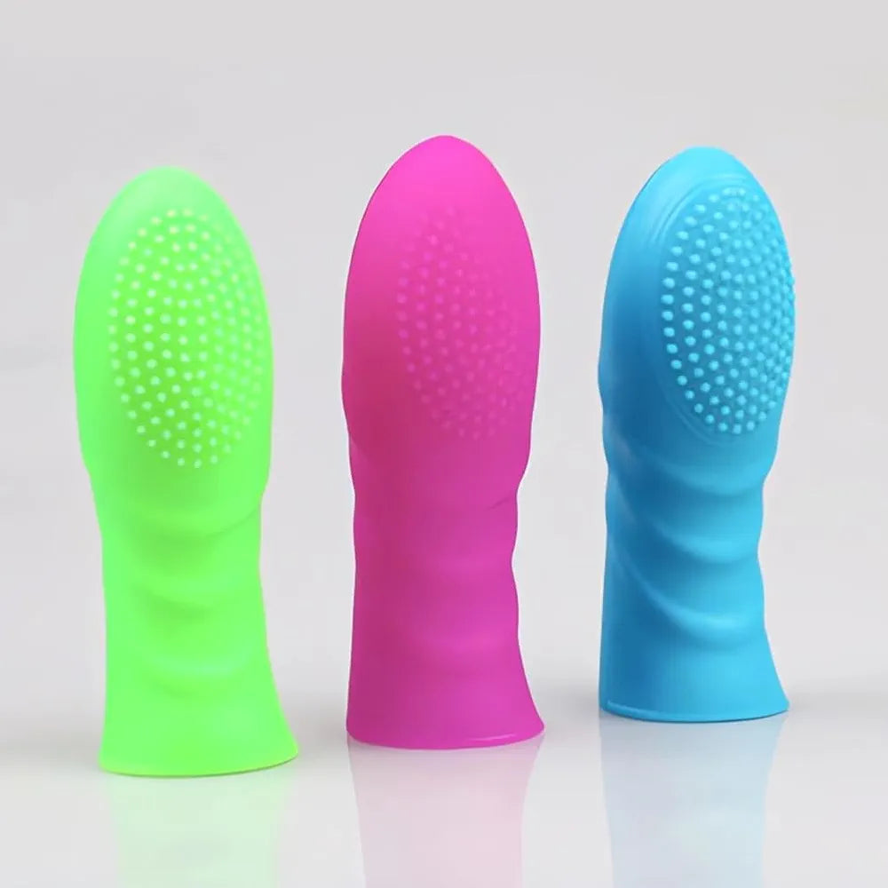 Silicone Finger Sleeve Stimulator Set for Couples - 3-Piece G-Spot and Prostate Massager