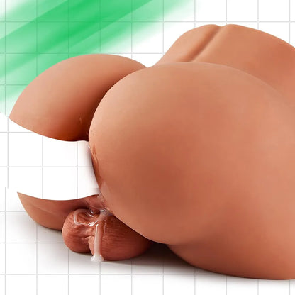 UNINHIBIBY 11LB Realistic Male Masturbator with Dildo, Testis, and Tight Internal Texture for Men