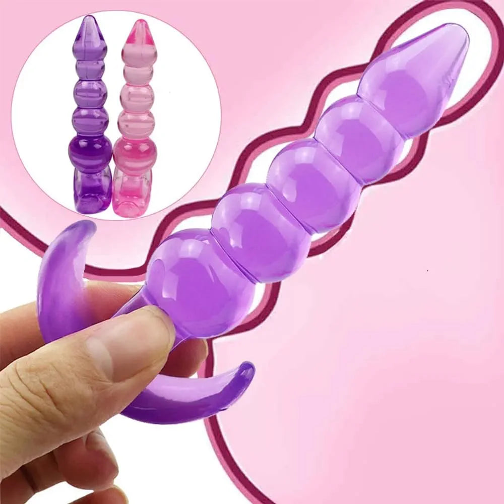 2-Piece Soft Silicone Anal Training Kit for Beginners and Couples
