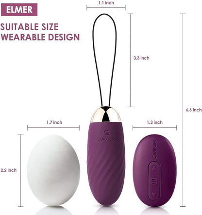 SVAKOM Elmer Wireless Remote-Controlled Bullet Vibrator - Discreet Vibrating Egg