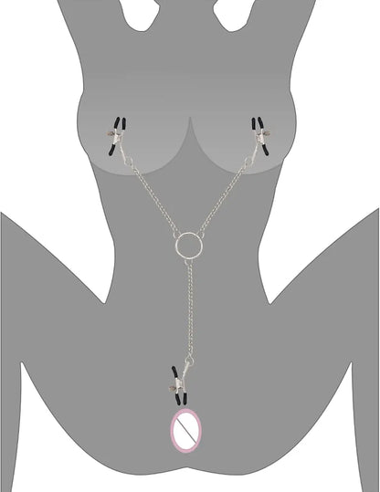 Adjustable Non-Piercing Nipple and Clitoral Stimulation Clamps for Couples