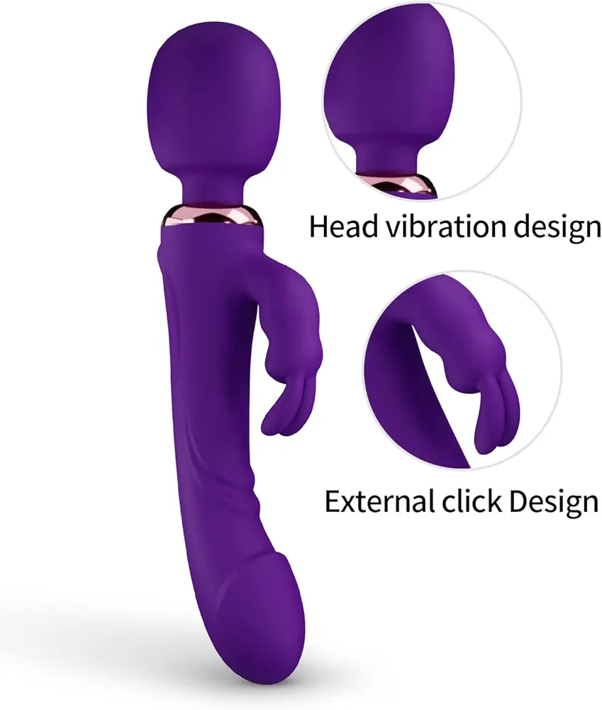10-Mode Realistic Silicone G-Spot and Clitoral Vibrator for Solo and Couples