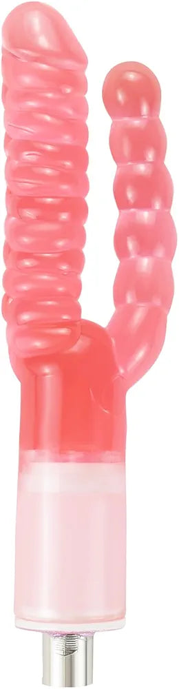ANNGEOK 22CM Double-Ended Dildo Attachment for Automatic Thrusting Sex Machines with 3XLR Connector
