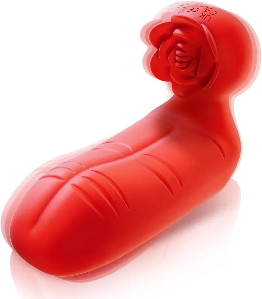 Rose-Shaped Dual-Channel Mini Vibrator for Clitoral and Nipple Stimulation