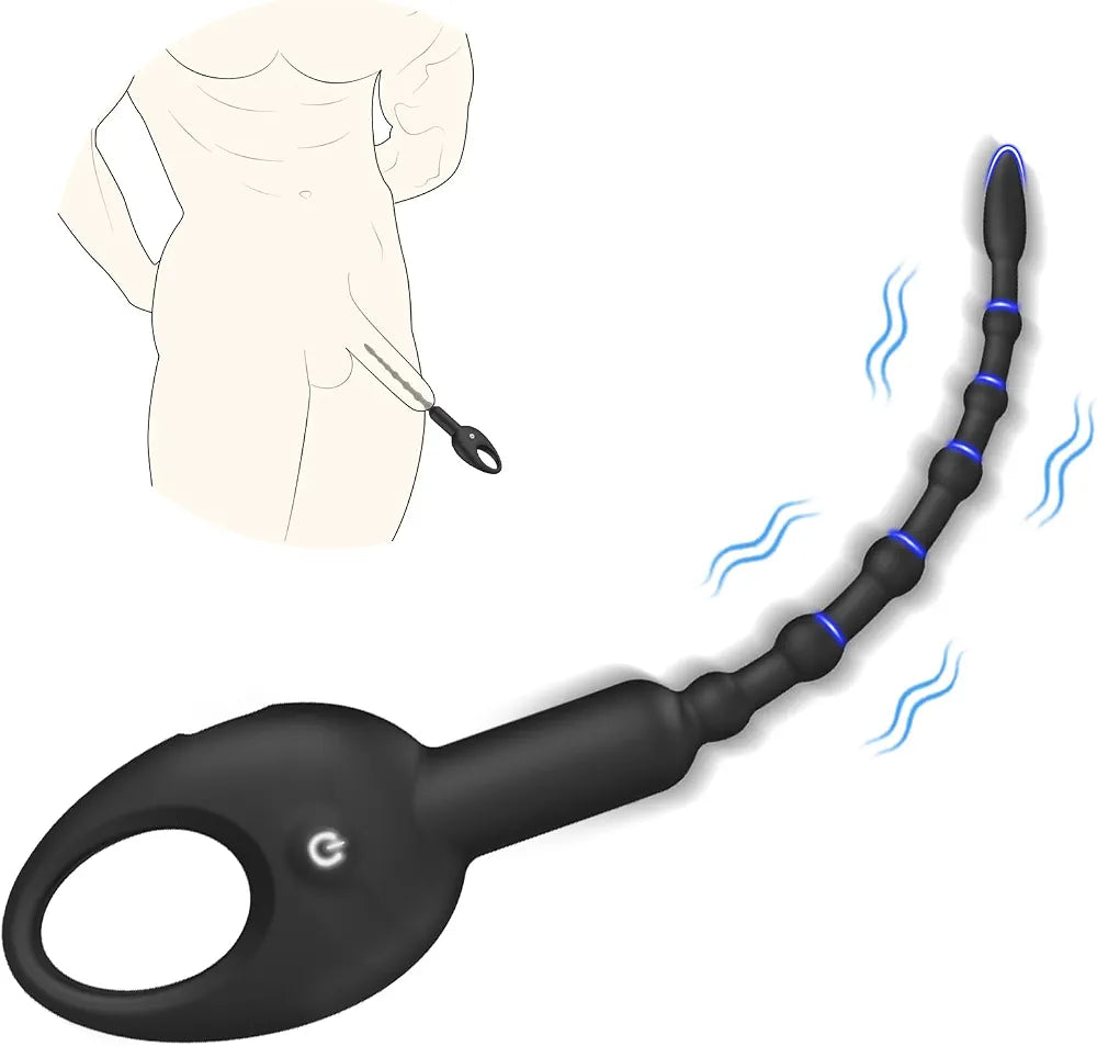 10-Mode Silicone Urethral Vibrating Plug and Sounding Rod for Men