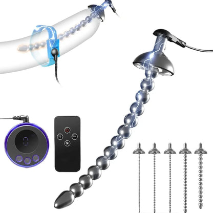 Heuceo 5.3-inch Stainless Steel Electric Shock Urethral Dilator and E-Stim Sound Set
