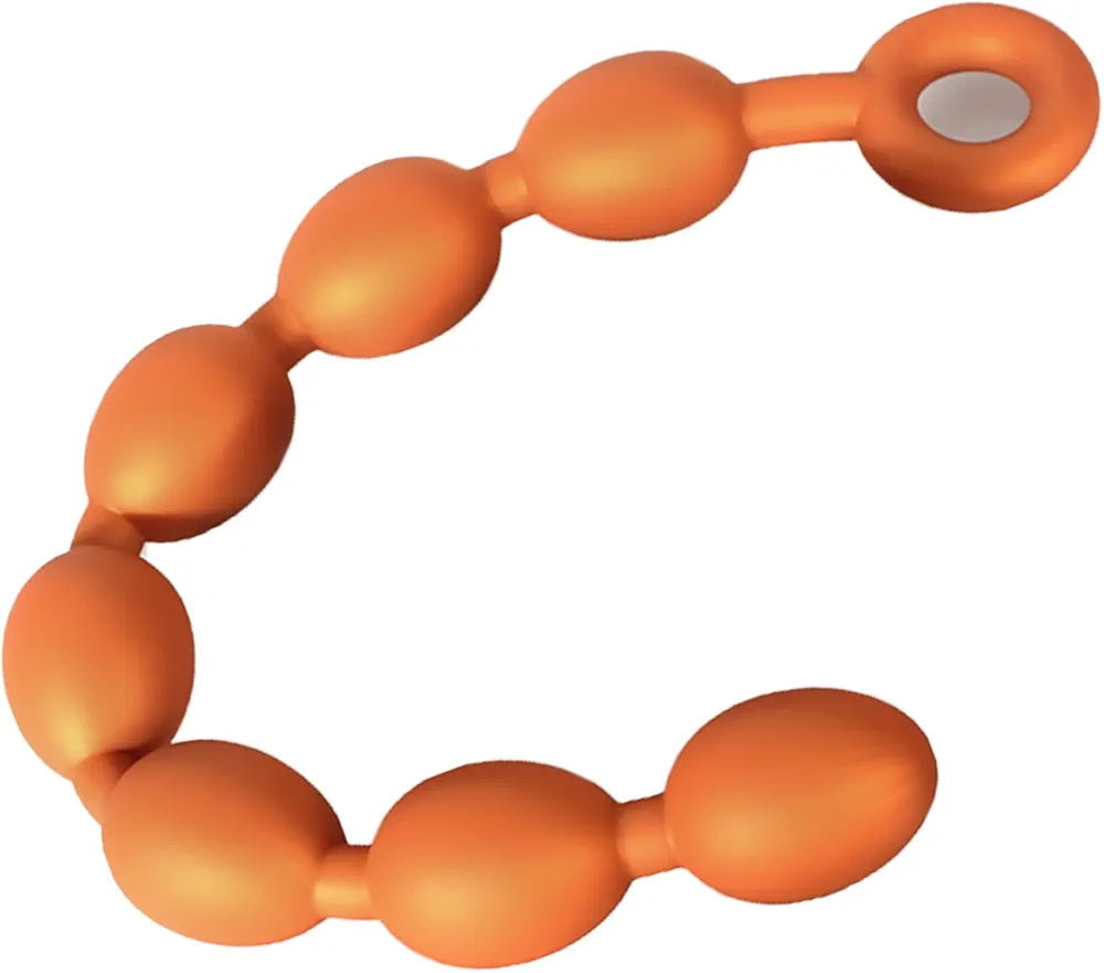 Premium Extra-Long Silicone Anal Beads with Pull Ring for Prostate Stimulation and Couples Play