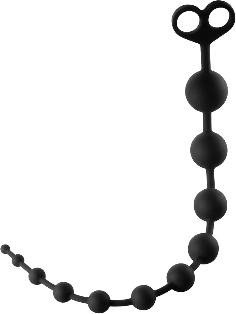 Extra Long 22-Inch Silicone Anal Bead Stimulator with Secure Pull Ring