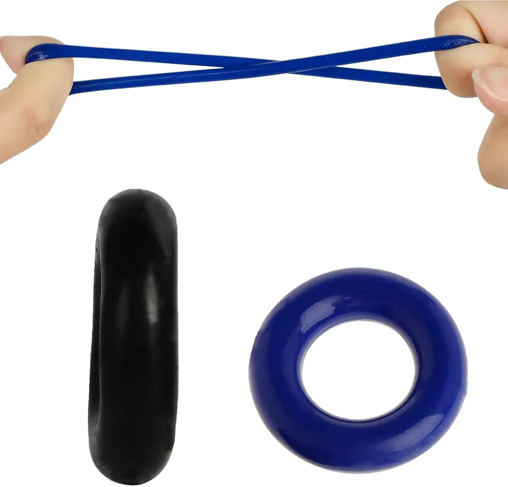 10-Piece Waterproof Silicone Penis Ring Set for Enhanced Performance and Delay
