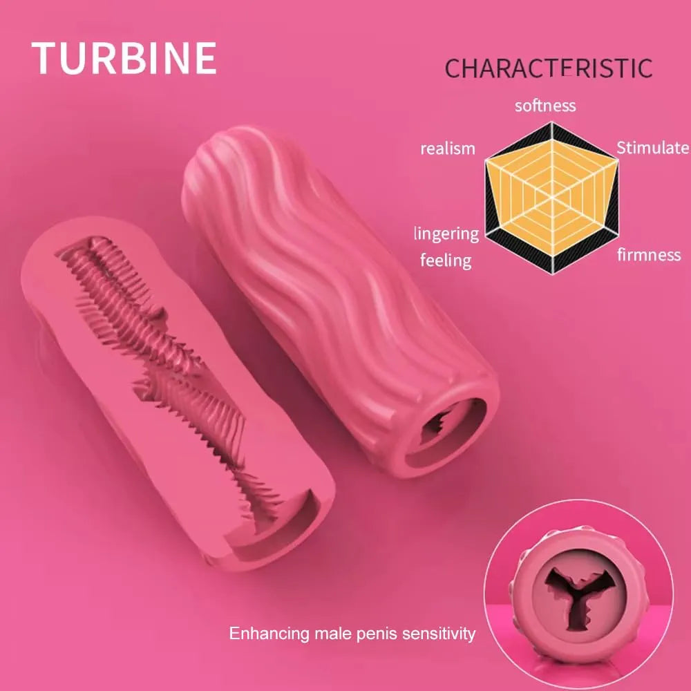Realistic 4.3-inch Textured Male Masturbator Cup for Desensitization and Ejaculation Delay Training