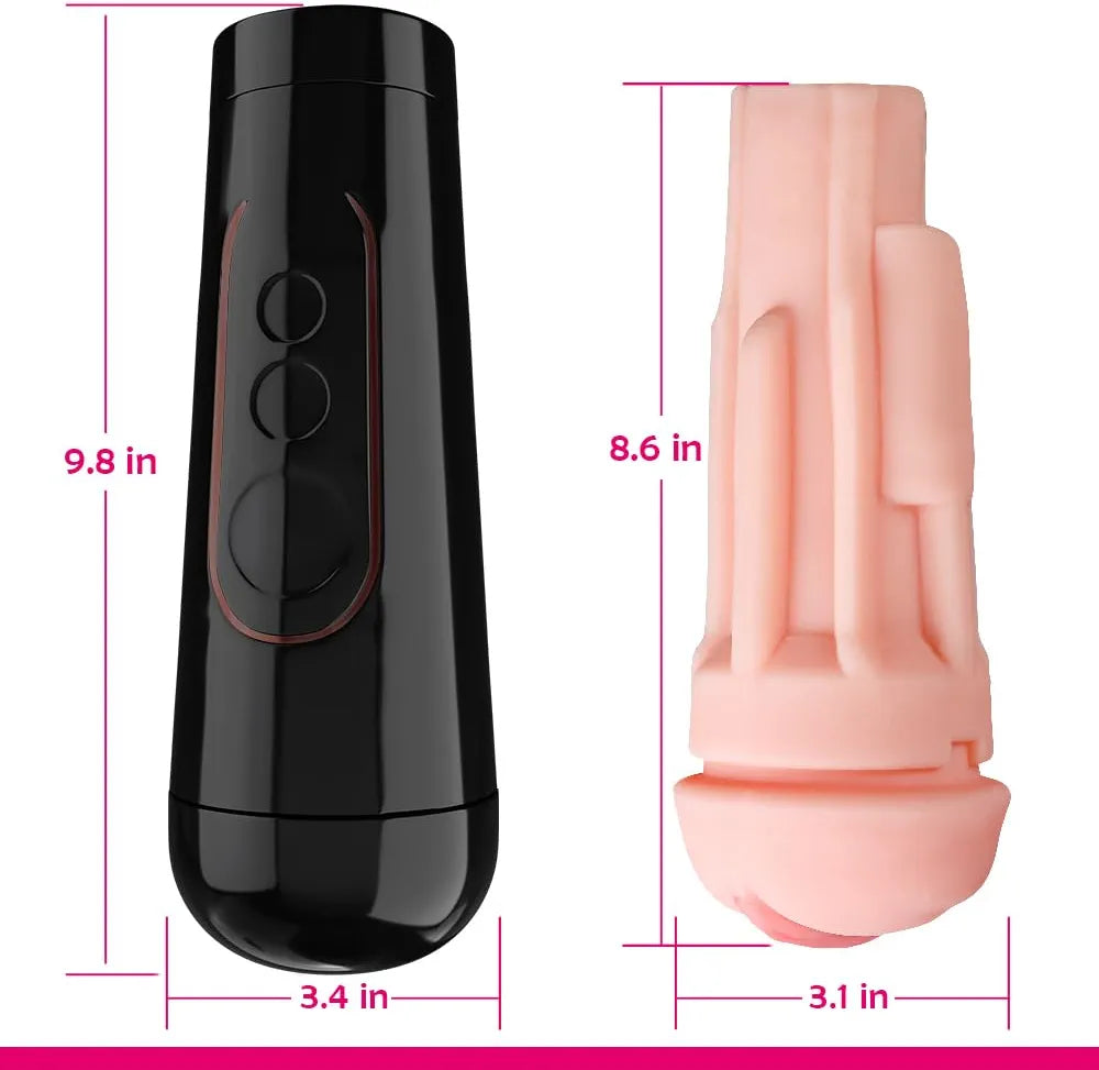 Realistic 7.5-inch Textured Male Masturbator Cup - Quiet Manual Pocket Pussy Adult Sex Toy for Men