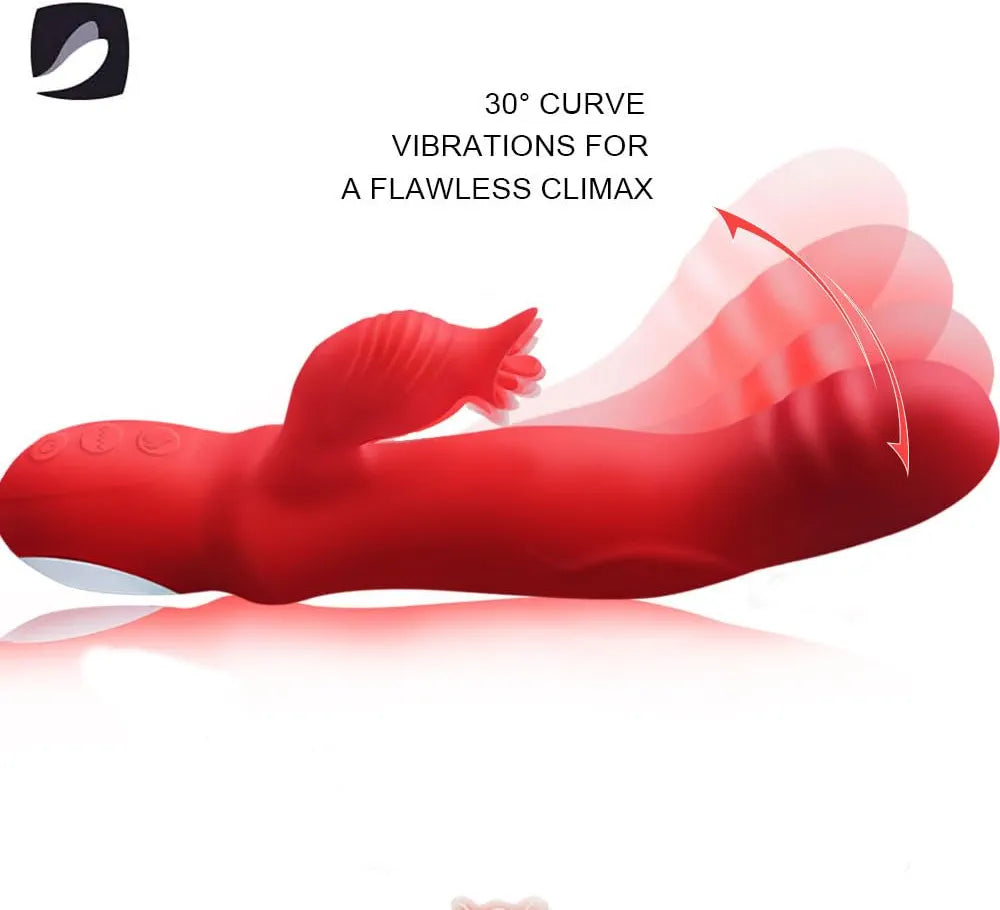 Rechargeable G-Spot & Clitoral Vibrator with Heating and 12 Vibration Modes