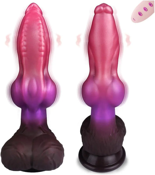 9.3" Fantasy Dragon Animal Dildo with 8-Speed Remote Control Vibration, Silicone G-Spot and Prostate Stimulator