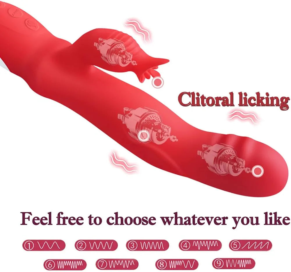 Rechargeable G-Spot & Clitoral Vibrator with Heating and 12 Vibration Modes