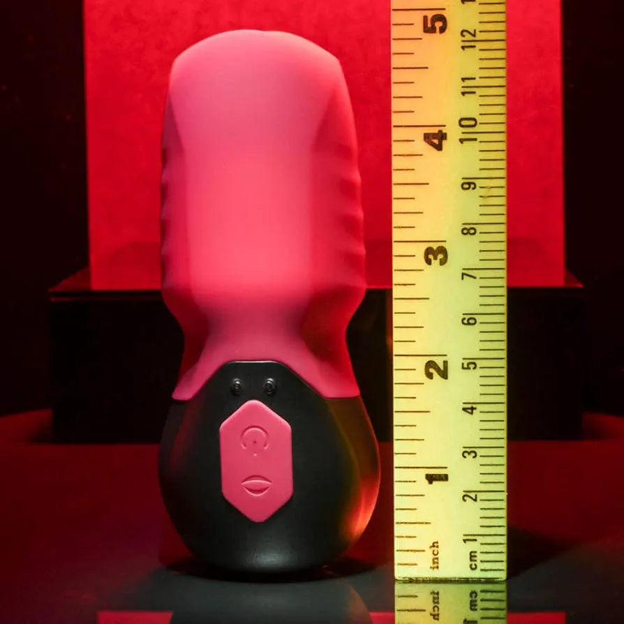 Rechargeable Silicone Suction Vibrator - Ergonomic Pleasure Massager in Red