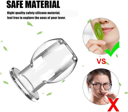Clear Hollow Anal Plug and Enema Douche - Versatile Anal and Vaginal Dilator