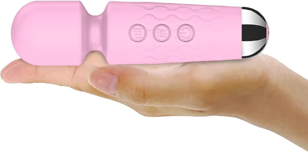 Compact Rechargeable Electric Personal Massager for Targeted Muscle Relief - Pink