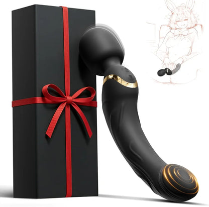 Premium Rechargeable Waterproof Wand Massager with 9 Vibration Modes for Targeted Stimulation