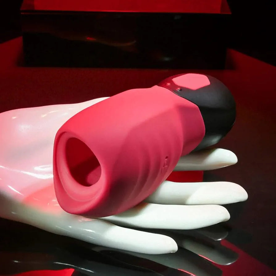 Rechargeable Silicone Suction Vibrator - Ergonomic Pleasure Massager in Red