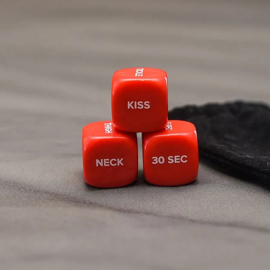 Adult Romantic Couple's Decision-Making Game Dice