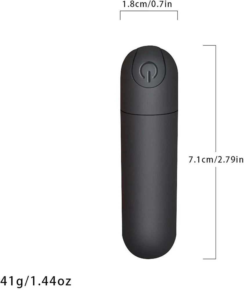 Rechargeable 10-Mode Waterproof Mini Bullet Massager for Targeted Stimulation