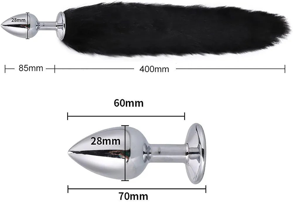 5-Piece Premium Silicone Anal Training Kit with Cat Ear Headband and Nipple Clamps