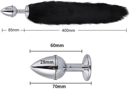 5-Piece Premium Silicone Anal Training Kit with Cat Ear Headband and Nipple Clamps