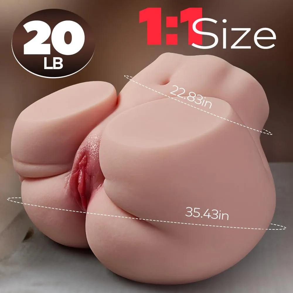Goyha 21LB Realistic Life-Size Male Masturbator Doll with Deep Vagina and Anal Pussy
