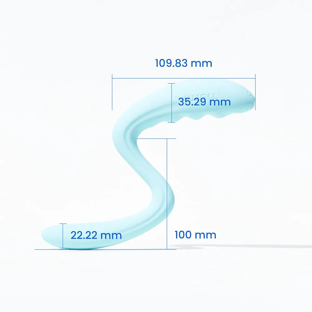 IntiMD VWELL Arc Ergonomic Rechargeable Silicone Vibrating Wand for Therapeutic and Personal Use