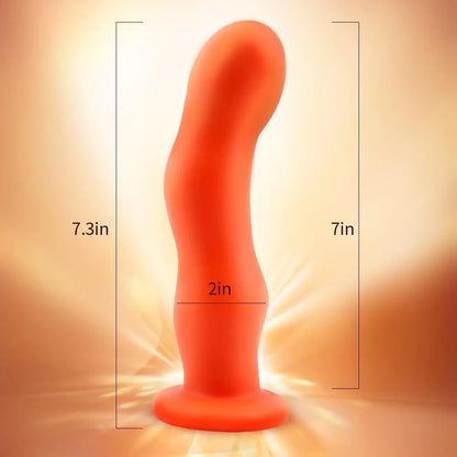 7.2-Inch Realistic Liquid Silicone Vibrating Dildo with Suction Base and 8 Vibration Modes