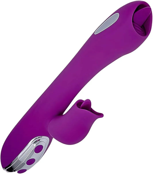 Premium 3-in-1 Dual-Stimulation Rabbit Vibrator with 10 Licking and Pulsing Modes