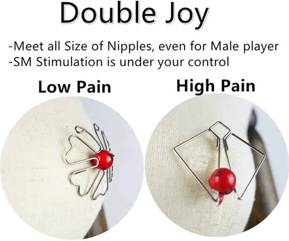 Adjustable Non-Piercing Nipple and Clitoral Clamps for Couples