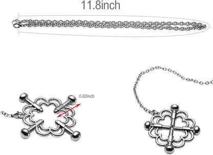 Adjustable Stainless Steel Nipple Clamps with Connecting Chains for Sensual Play