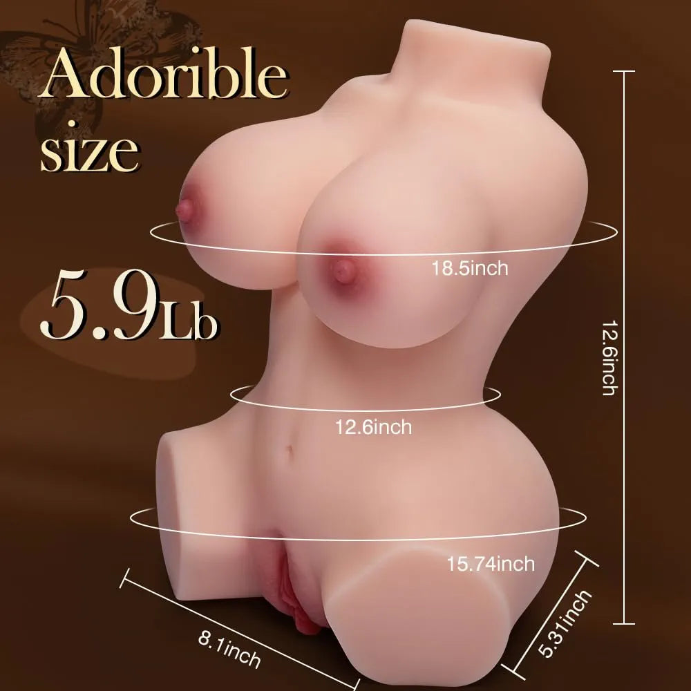 Goyha 3-in-1 Realistic Male Torso Masturbator with Vagina, Anal, and Breast Openings