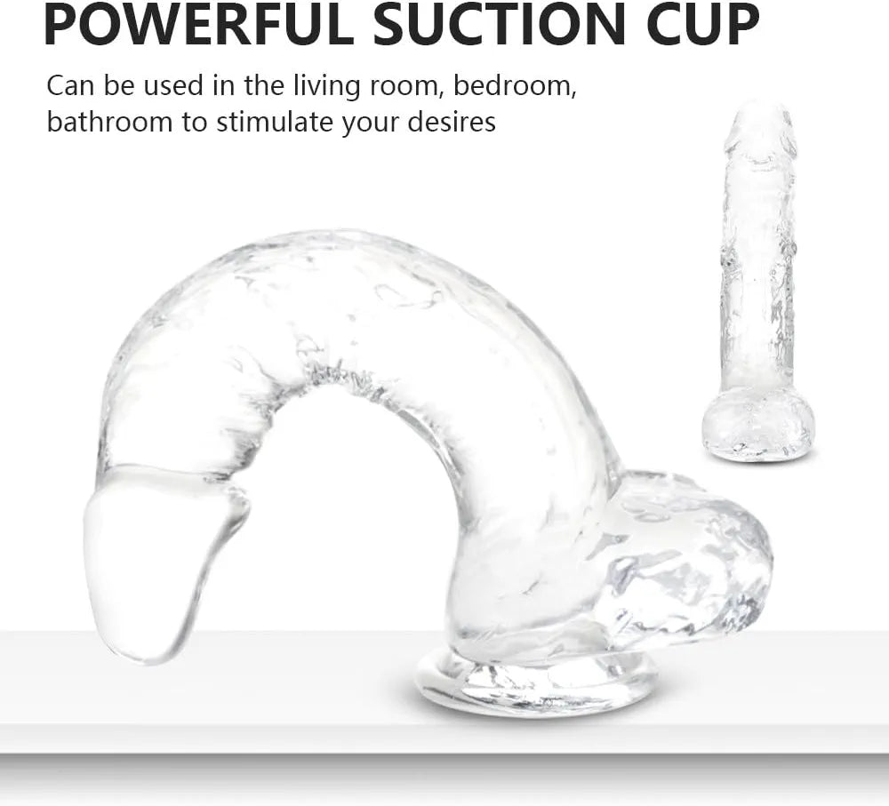 Realistic Clear Suction Cup Dildo Set - 3 Sizes for Anal and Vaginal Pleasure