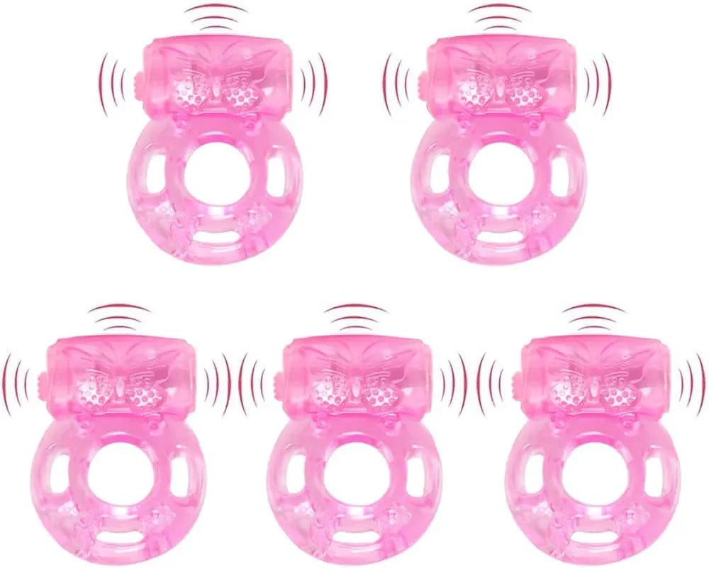 5-Pack Disposable Vibrating Clitoral and G-Spot Stimulator Rings for Enhanced Intimacy