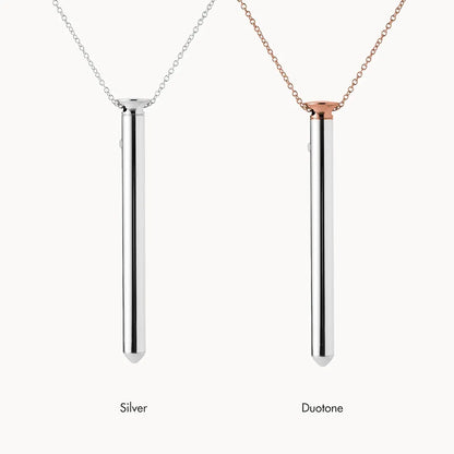 Crave Vesper Original Discreet Vibrating Necklace - Luxury Wearable Adult Toy, Silver