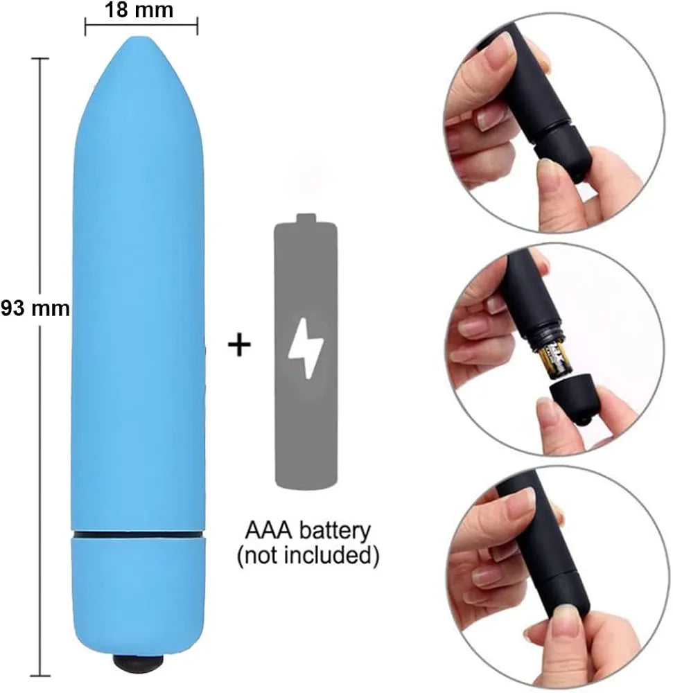 Premium 10-Mode Waterproof Bullet Vibrator - Discreet & Portable Mini Stimulator for Women