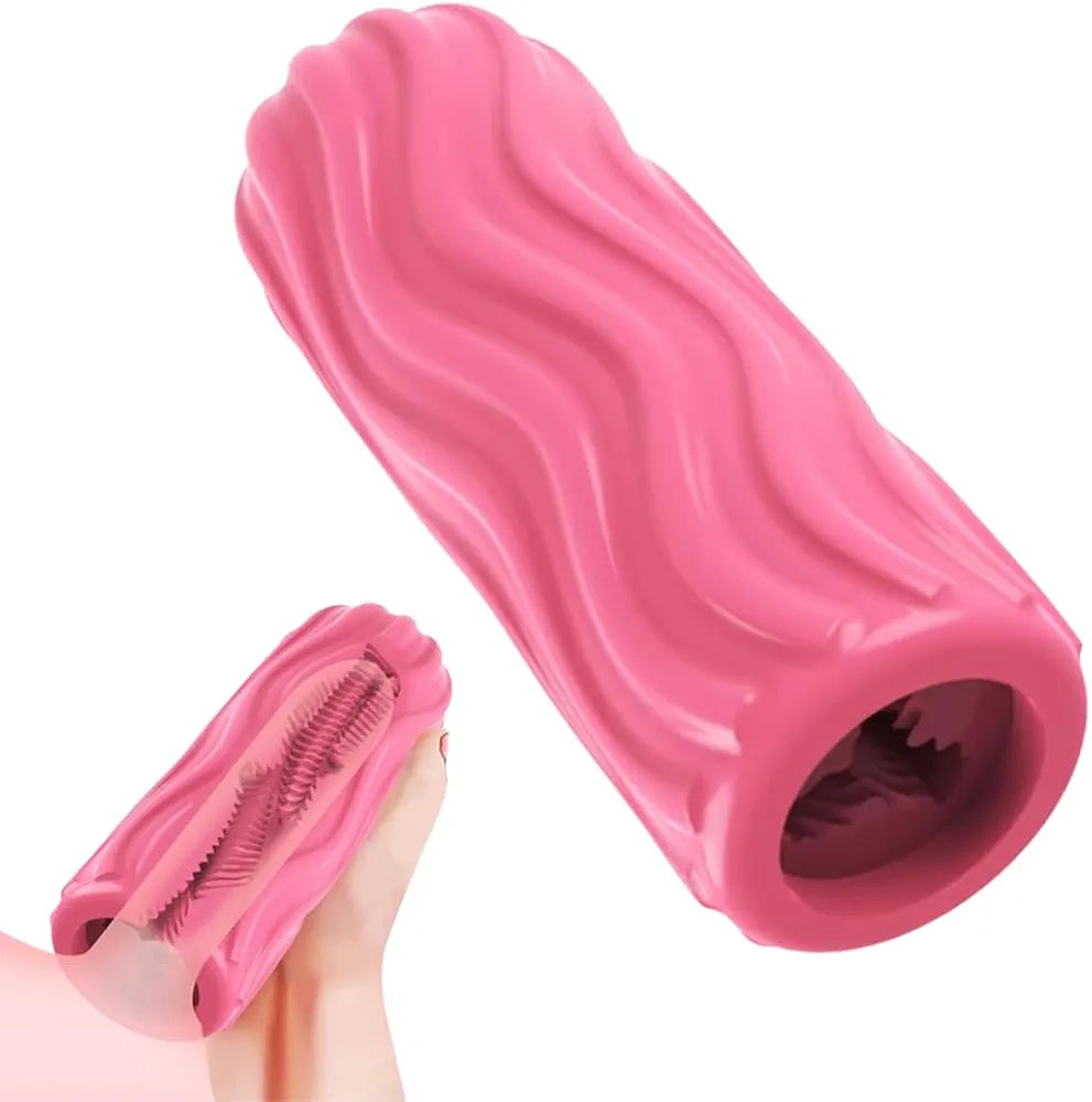 Realistic 4.3-inch Textured Male Masturbator Cup for Desensitization and Ejaculation Delay Training