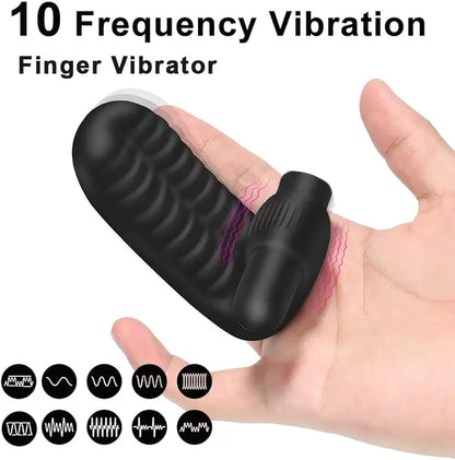 Silicone G-Spot & Clitoral Vibrator with 10 Modes - Compact Pleasure Stimulator