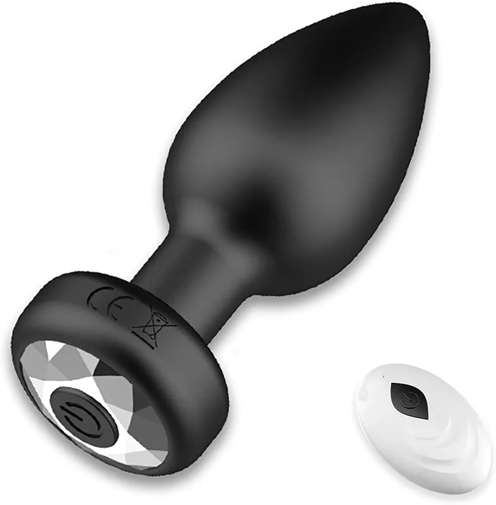 Wireless Remote Control Vibrating Anal Plug with 10 Frequency Modes for Prostate Massage