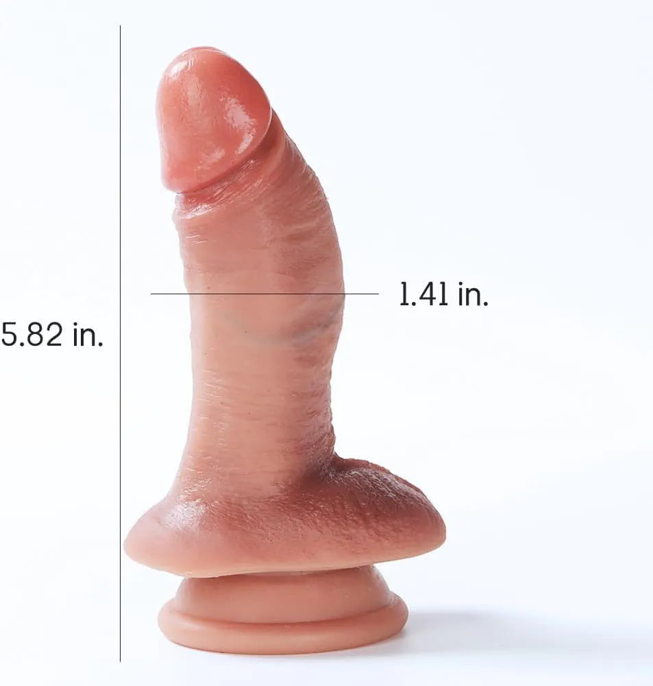 5-Inch Beginner-Friendly Silicone Dildo with Suction Cup Base