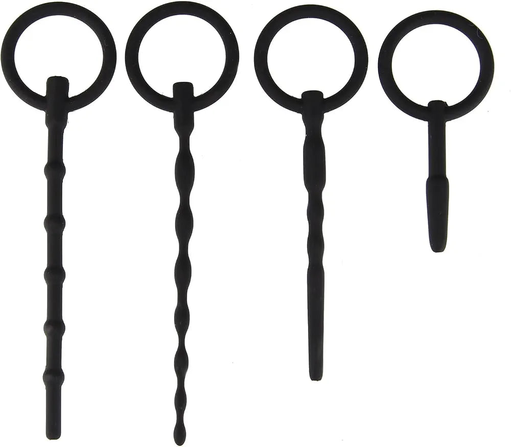 Beauty7 4-Piece Silicone Urethral Sound and Dilator Set for Men